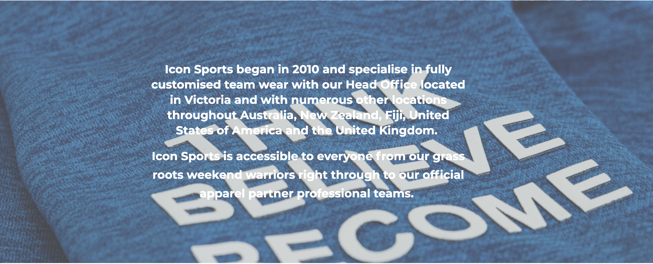 Custom Sports Teamwear Apparel Provider Icon Sports AU